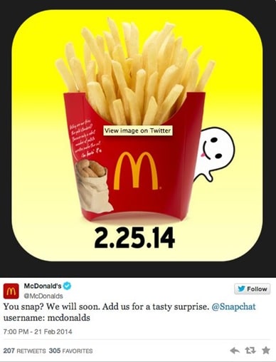 Snapchat McDonald's