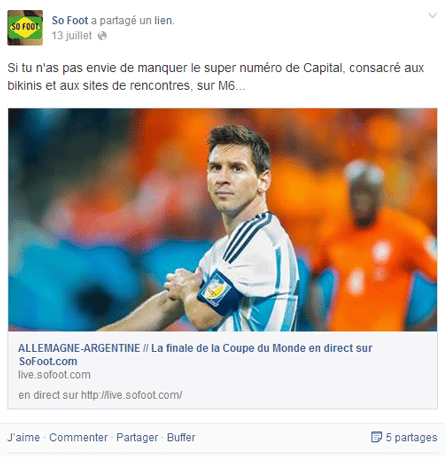 So Foot et ses posts teintés d'humour durant le coupe du monde de football
