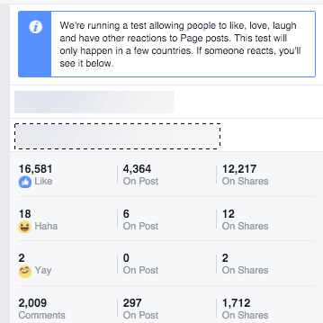réaction emoji statistiques facebook impact