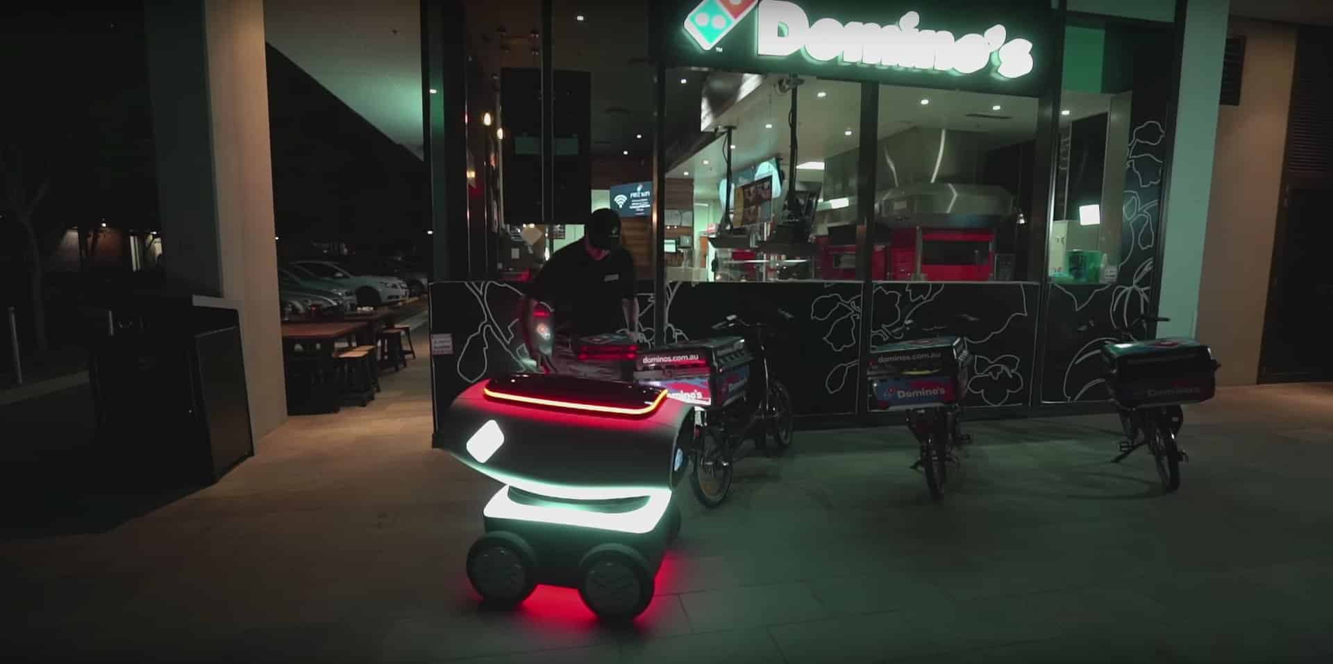 domino's pizza dru robot livraison