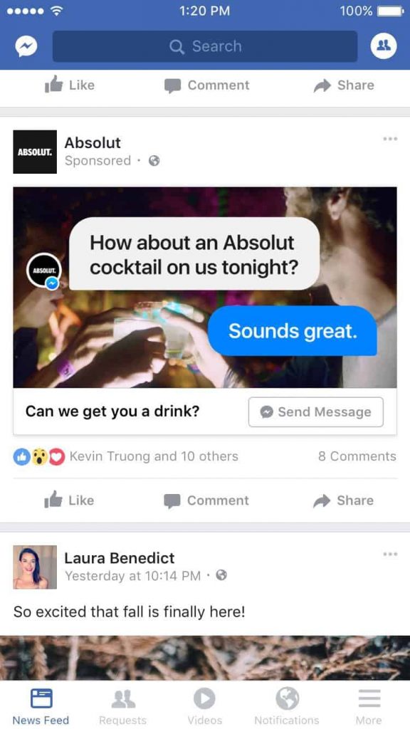 facebook ads messenger platform