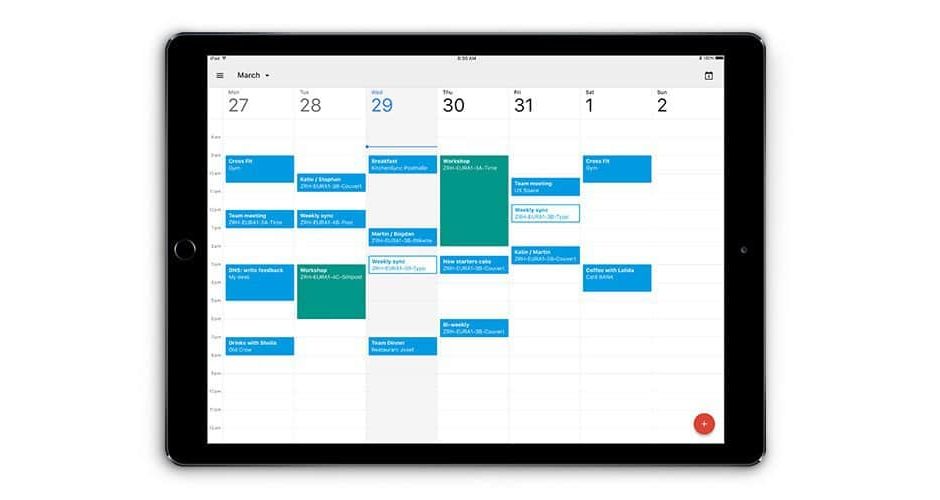 google Calendar iPad