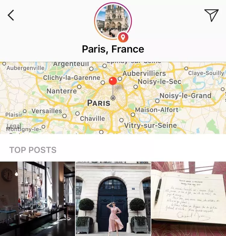 Instagram location story