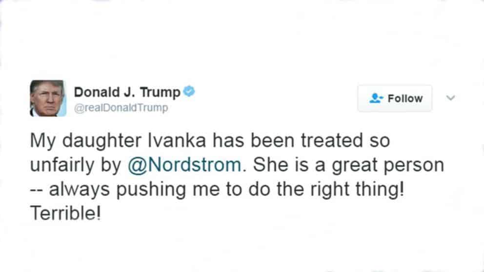 tweet Trump Nordstrom