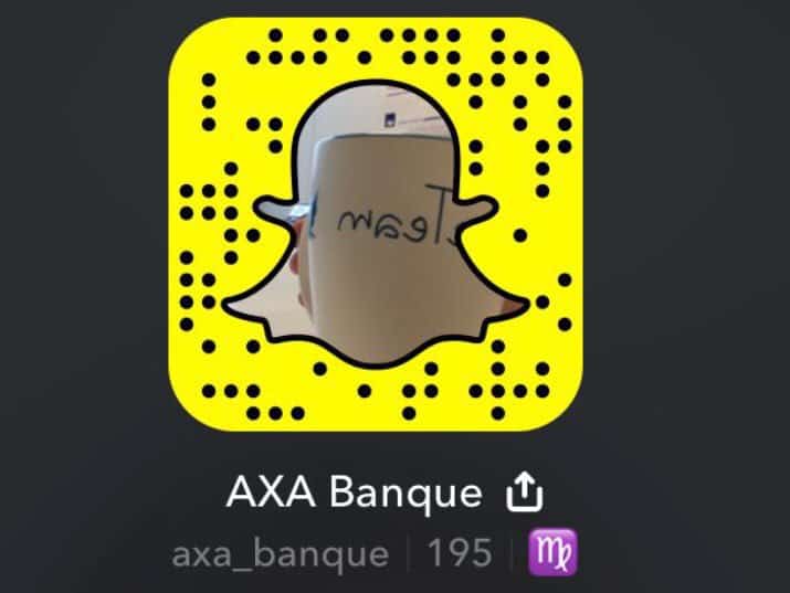 Snapchat Axa Banque