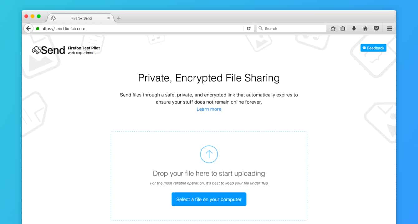 Send Mozilla partage fichiers