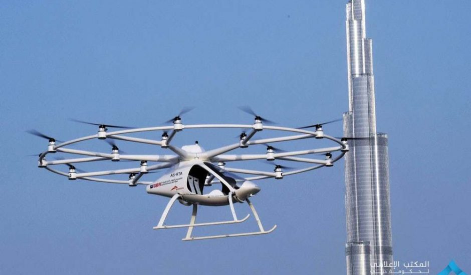 Volocopter en vol à Dubai