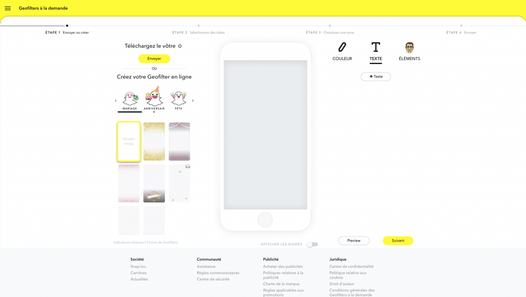snapchat on-demand geofilters france
