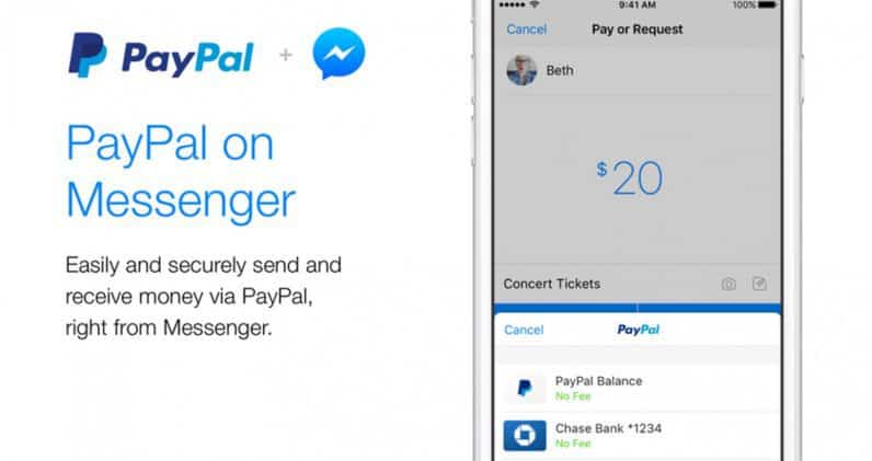 PayPal dans Messenger