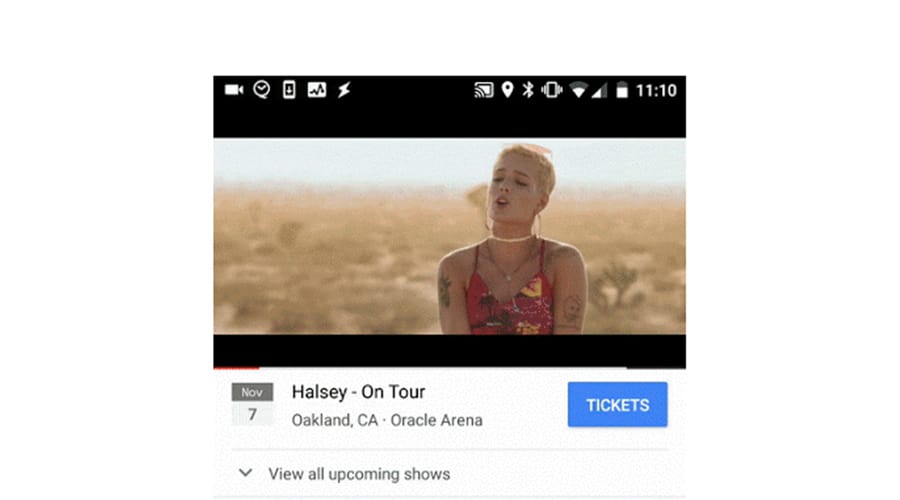 youtube teste la vente de billets de concert