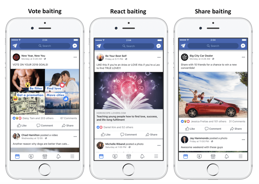 Facebook engagement bait