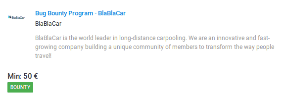 BlaBlaCar Bug Bounty