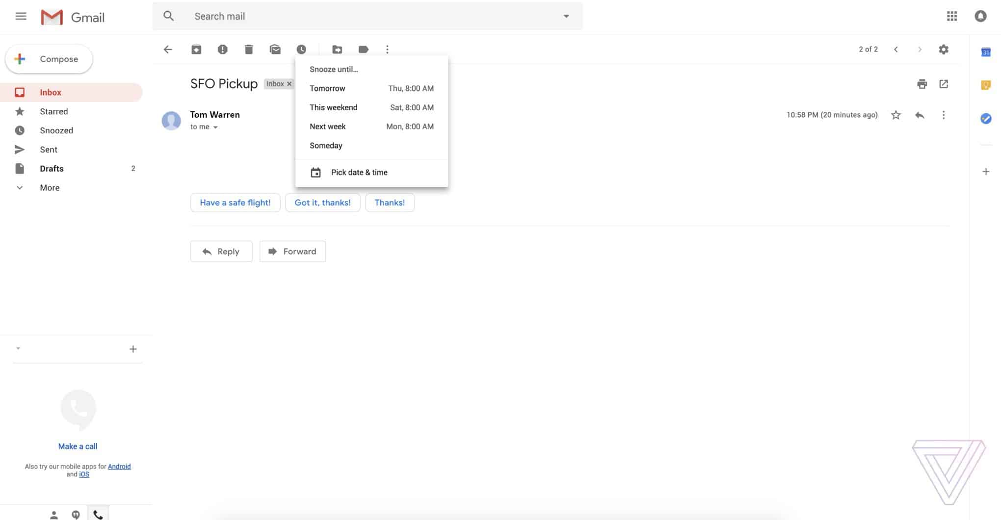 Nouveau design Gmail