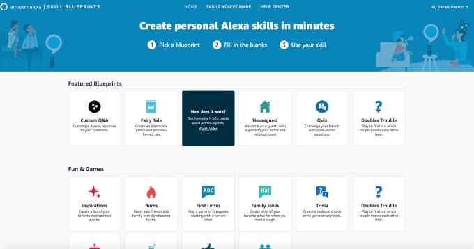 Il est désormais possible de créer ses propres skills avec Alexa