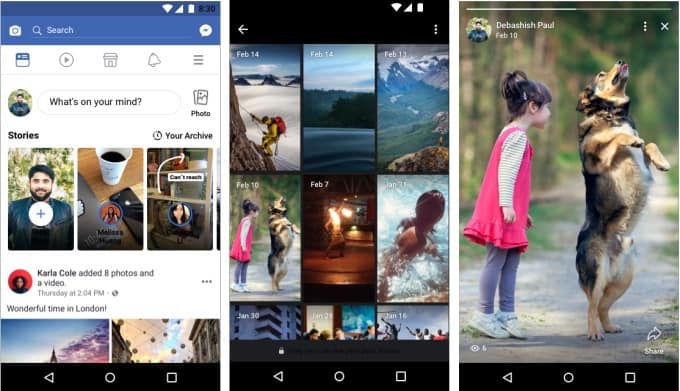 Facebook Stories : il va être possible de les sauvegarder, les archiver et d'envoyer des messages vocaux 