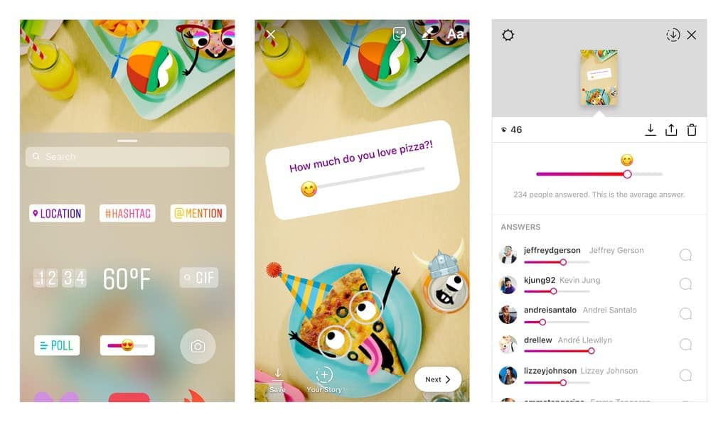 Les emojis débarquent dans les sondages Instagram Stories