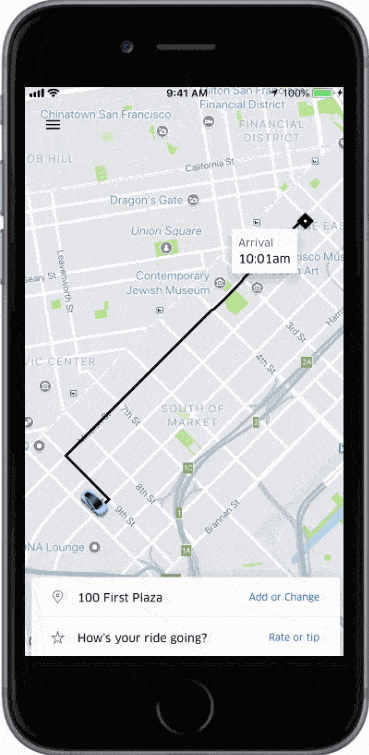 Uber ajoute la notation a mi-parcours