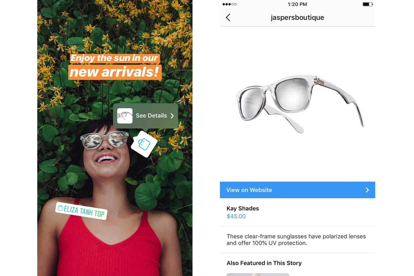 Instagram déploie sa fonctionnalité Shopping aux stories