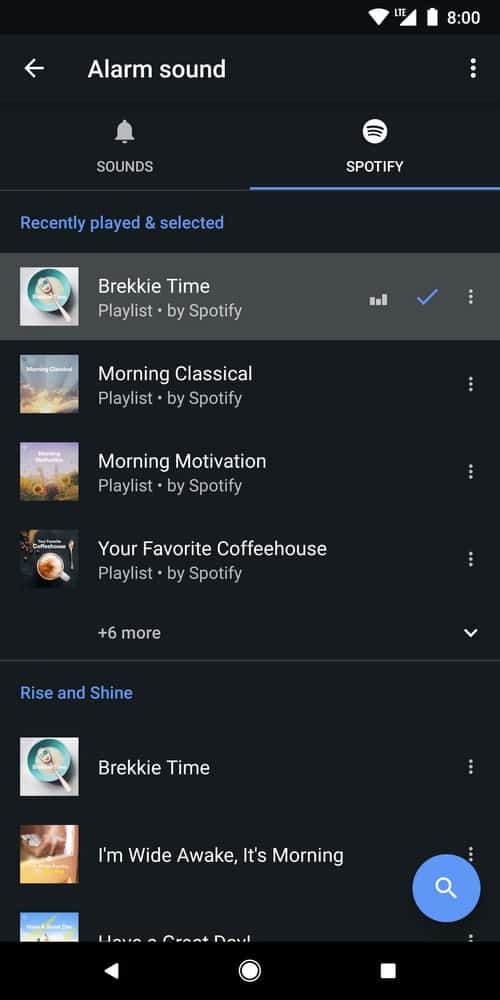 L'application Google Clock est désormais compatible avec Spotify