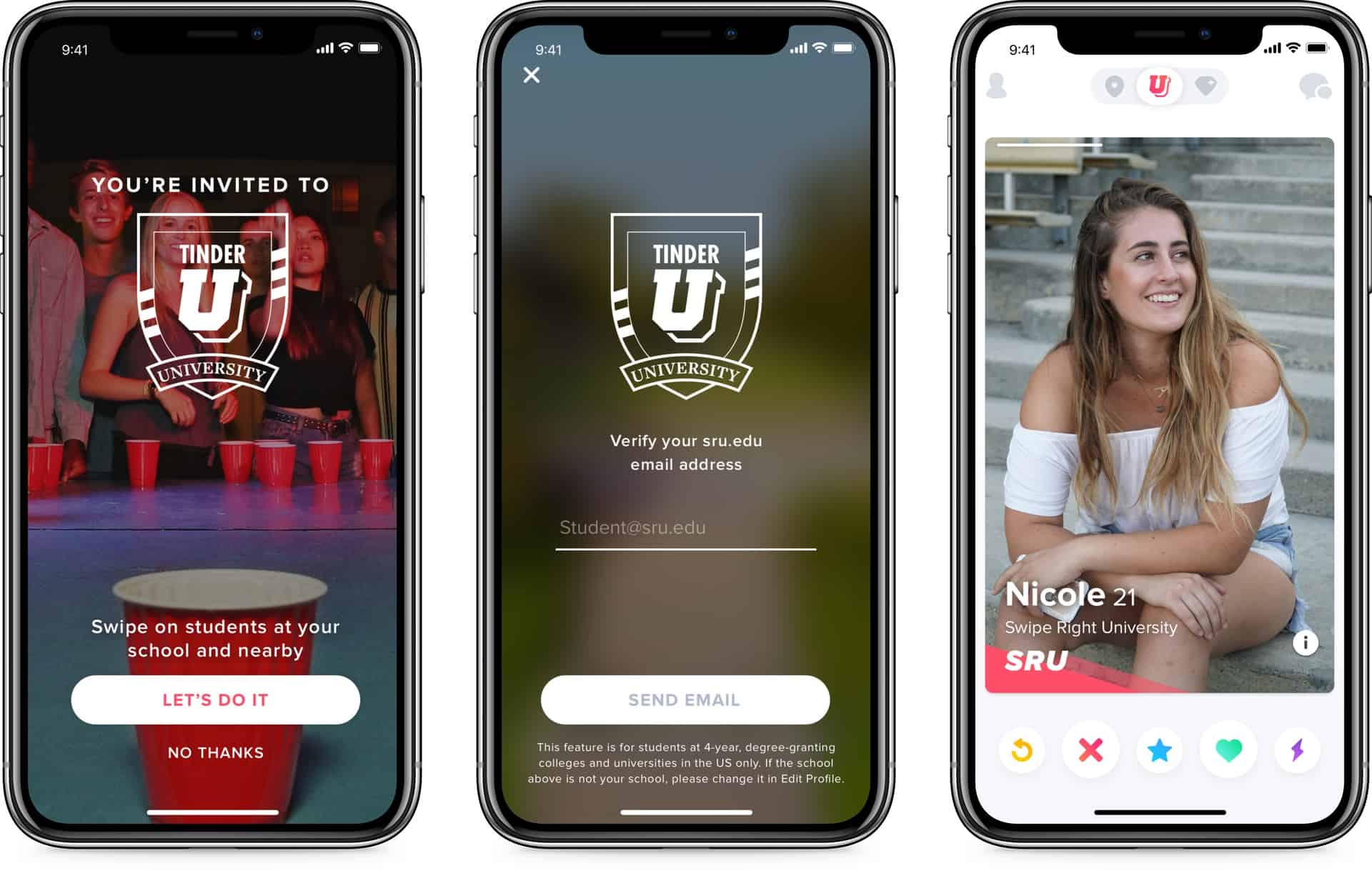 Tinder lance un Tinder U, un service réservé aux étudiants des universités américaines
