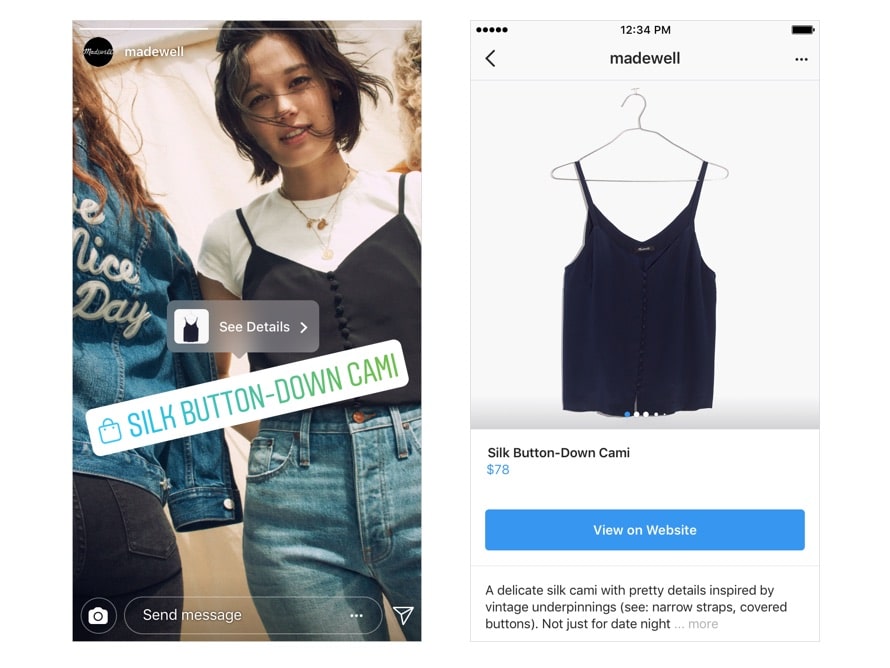 Instagram lance officiellement la fonctionnalité Shopping dans les Stories et déploie un onglet dédié dans Explore
