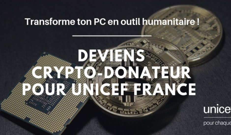 Il est désormais possible de faire des dons à l'UNICEF France en cryptomonnaies