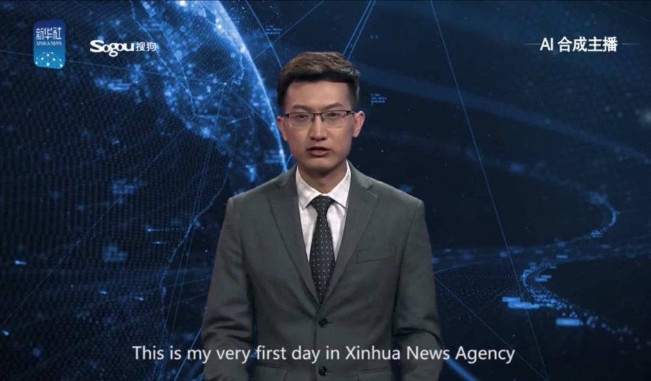 En Chine l'agence de presse Xinhua a créé un présentateur TV virtuel