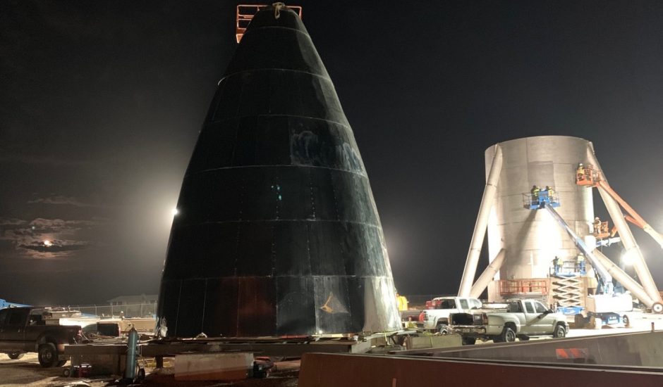 Le prototype en acier inoxydable brillant du Starship de SpaceX