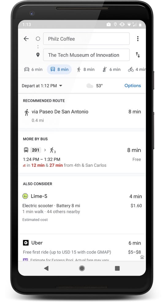 Google Maps va afficher les véhicules Lime disponibles pour faciliter vos trajets courts