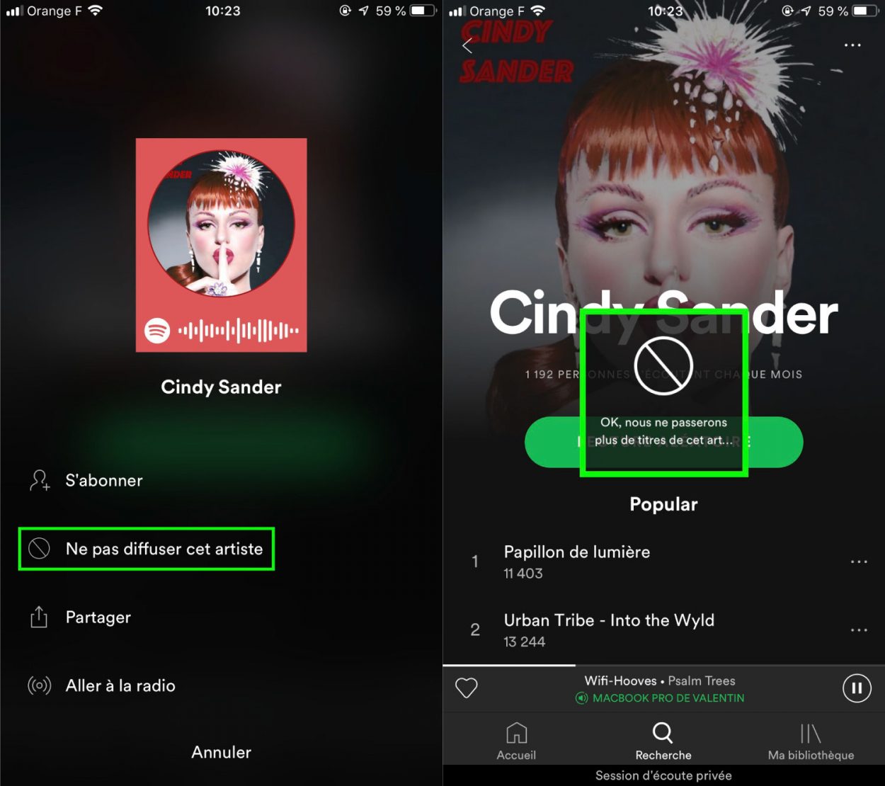 Spotify lance sa fonctionnalité pour bloquer les artistes que nous ne souhaitez pas écouter