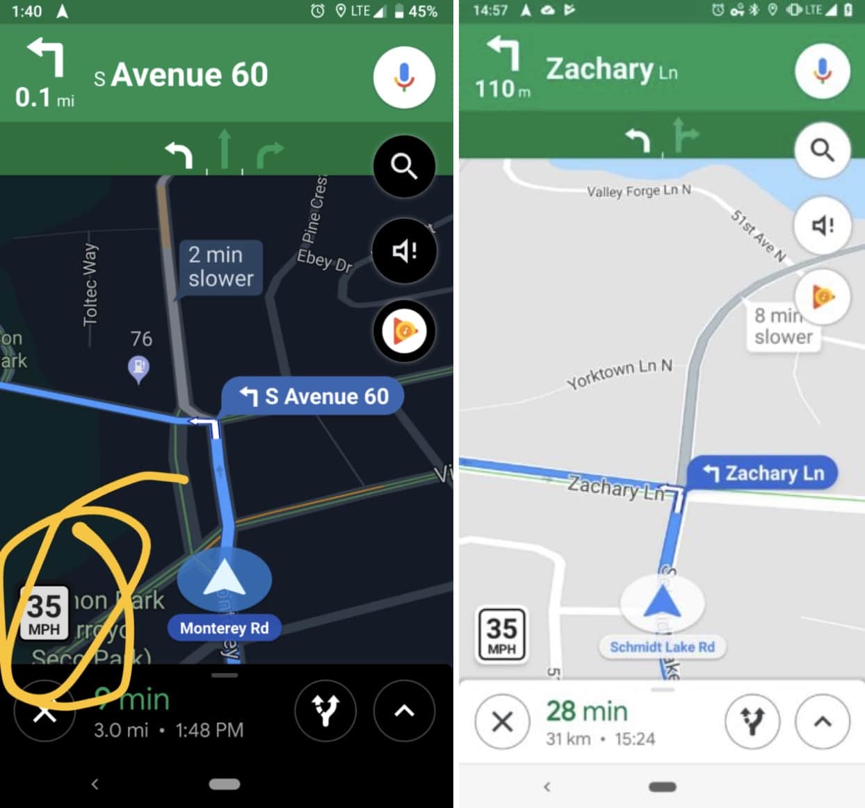 Une mise à jour de l'application Google Maps affiche désormais l'emplacement des radars et les limitations de vitesse.