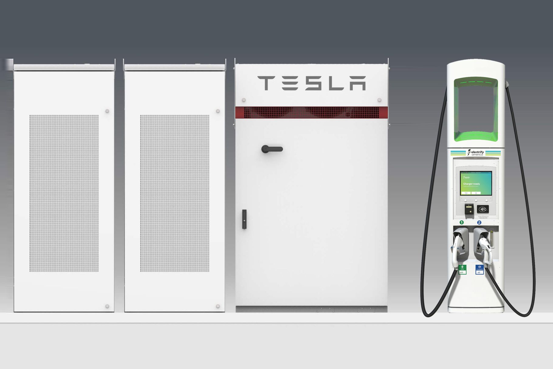 Tesla décide de collaborer avec Volkswagen pour lui fournir une centaine de stations de recharge.