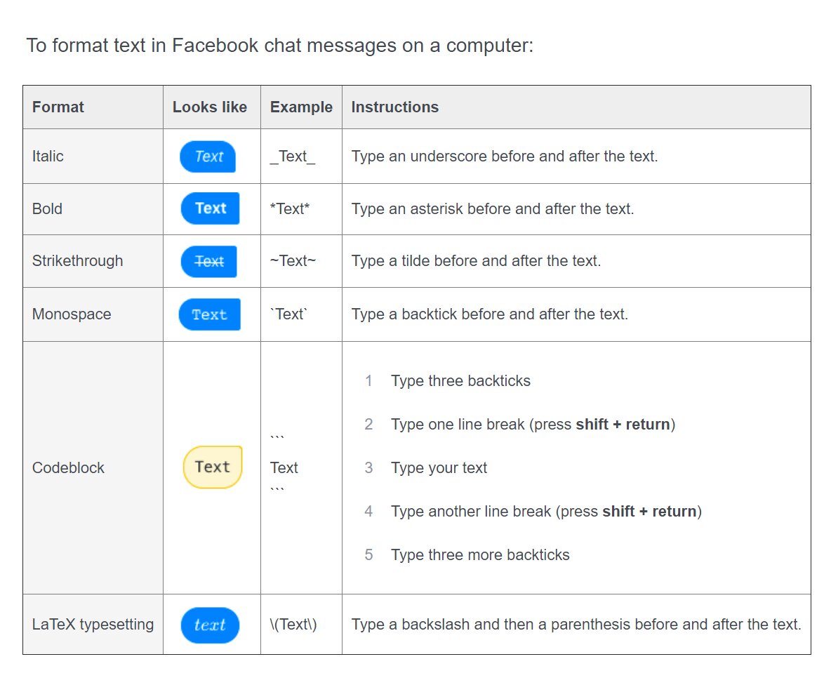 Messenger se met à jour avec des fonctionnalités issues du traitement de texte
