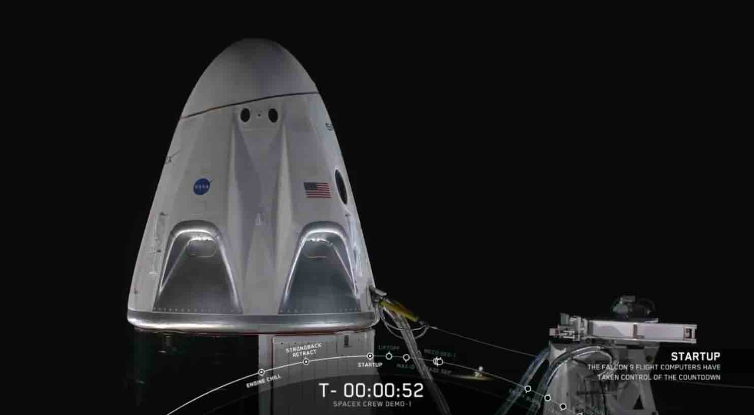 SpaceX réussit parfaitement le lancement de sa capsule en direction de l'ISS.