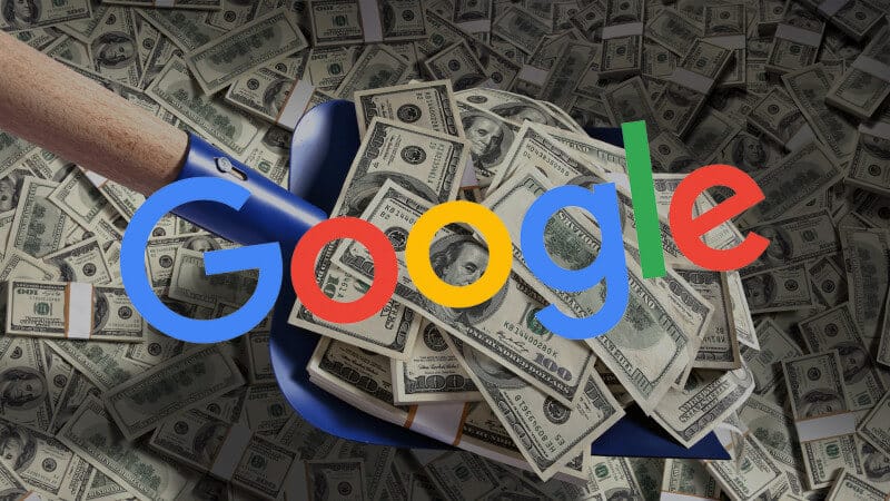 logo google sur de l'argent