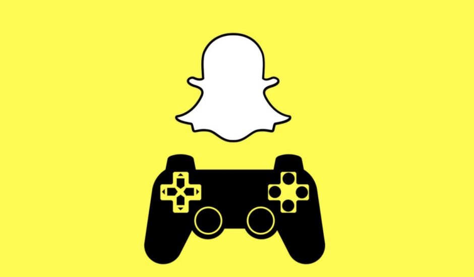 logo de snapchat et console de jeu
