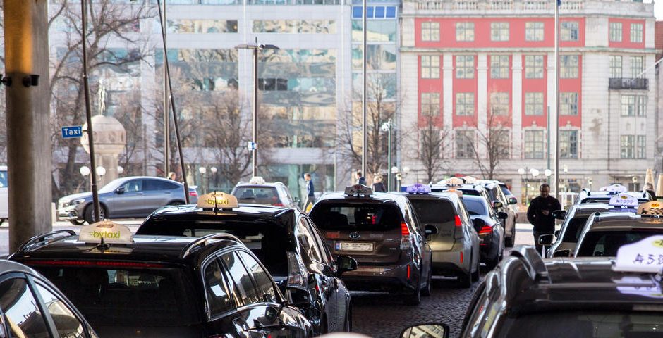 Taxis en attente à Oslo