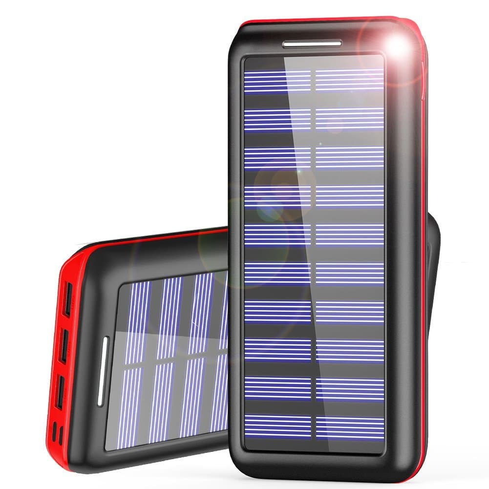 batterie externe pouvant être rechargée à l'énergie solaire, AKEEM 