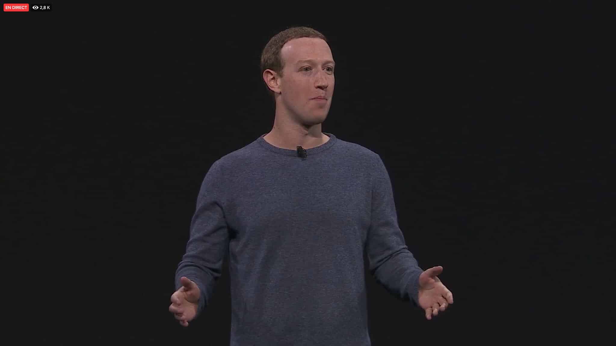 mark zuckerberg sur scène