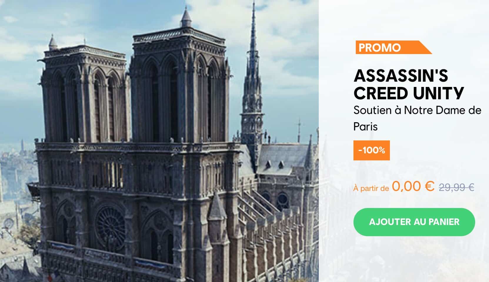 Ubisoft offre Assassin’s Creed Unity