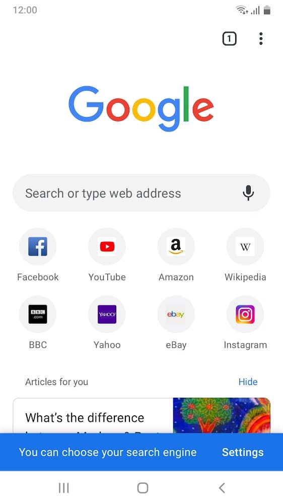 Le message de sollicitation dans Google Chrome pour demander à l'utilisateur s'il souhaite modifier son moteur de recherche par défaut.