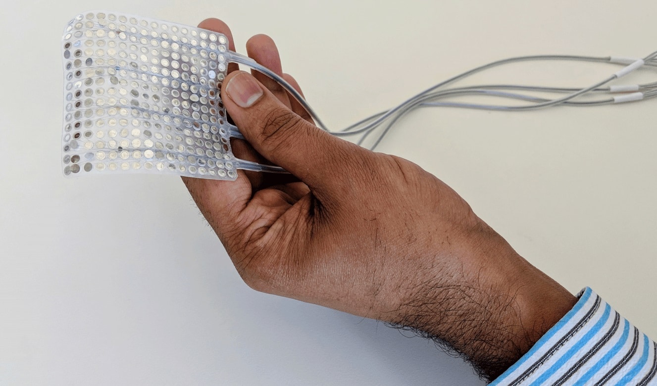 Les électrodes capables de capter les signaux
