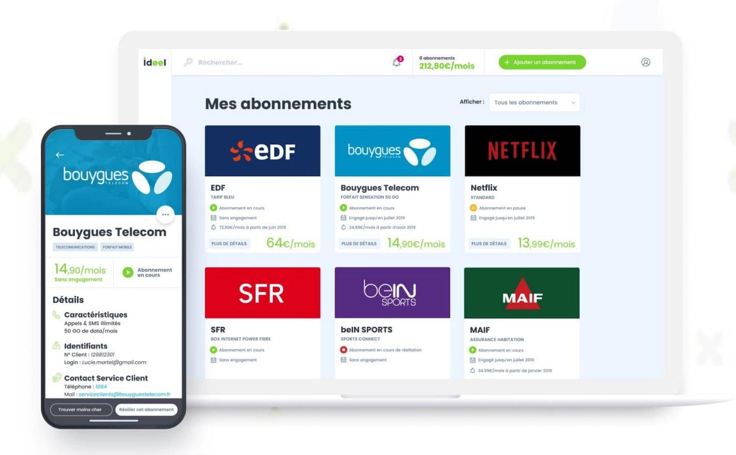 Ideel, un service de gestion d'abonnements français et gratuit
