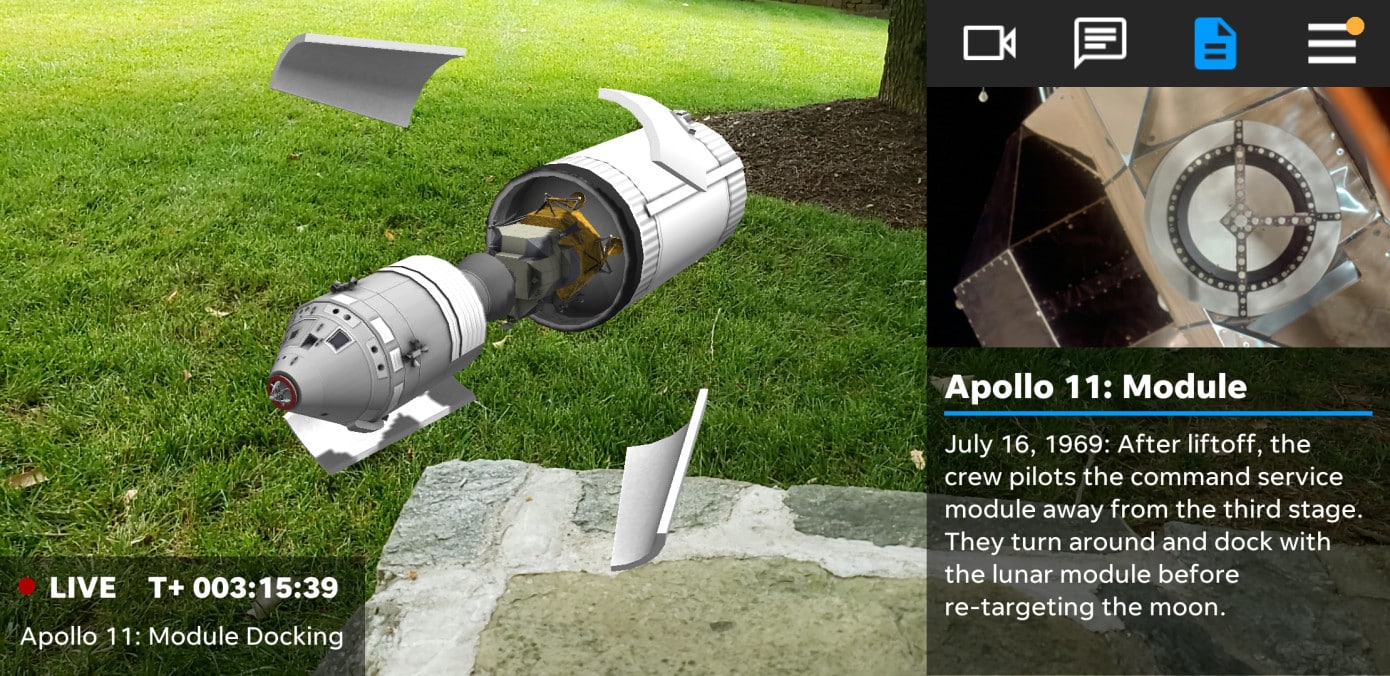 Une application pour revoir le départ de Apollo 11 en realité augmentée