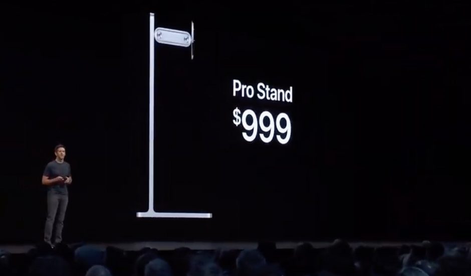 Le support Pro Stand des écrans Pro Display XDR sera vendu séparément