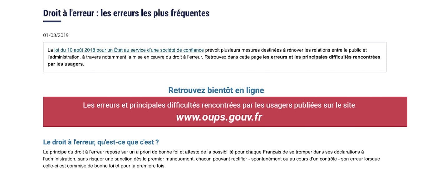 oups.gouv.fr nouveau site du gouvernement