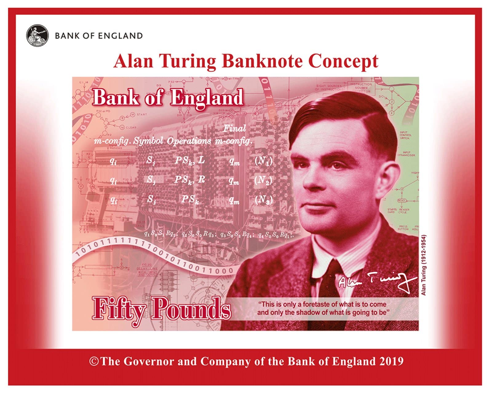 Alan Turing billet 50 livres