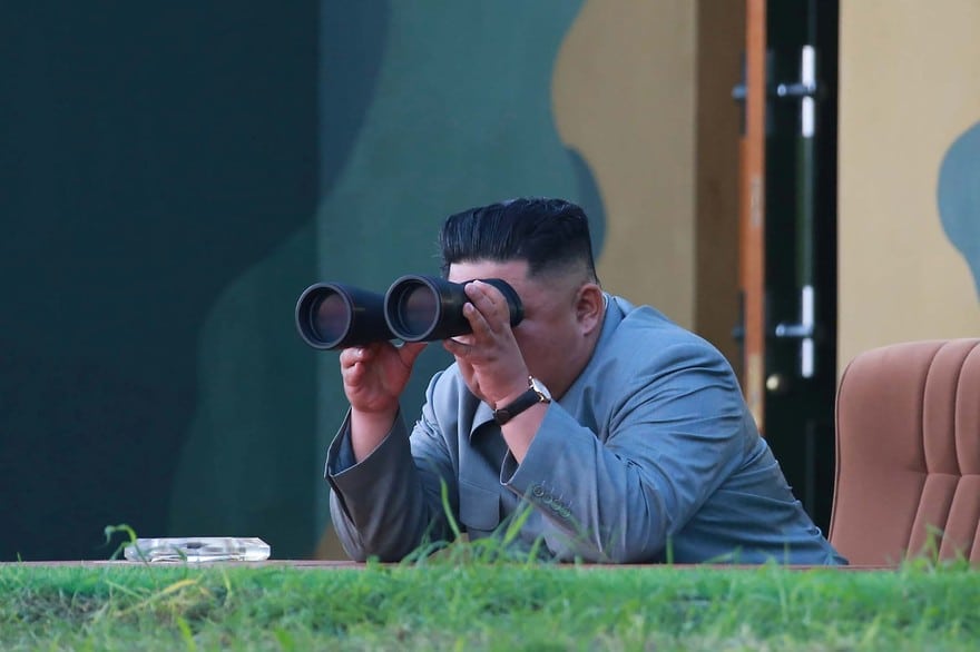 Kim Jong-Un le 25 juillet 2019. Crédit : KCNA VIA KNS / AFP