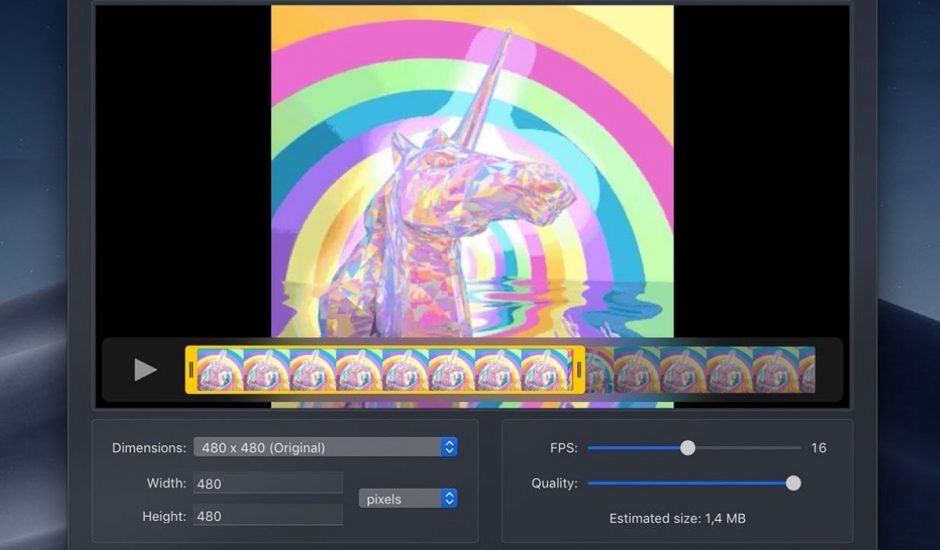 Outil pour transformer vidéo en GIF HD