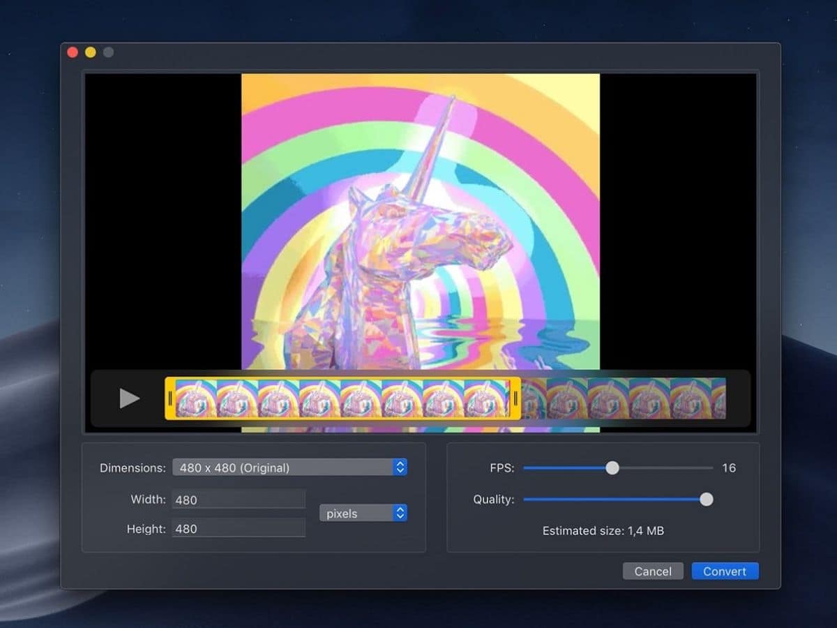 Outil pour transformer vidéo en GIF HD